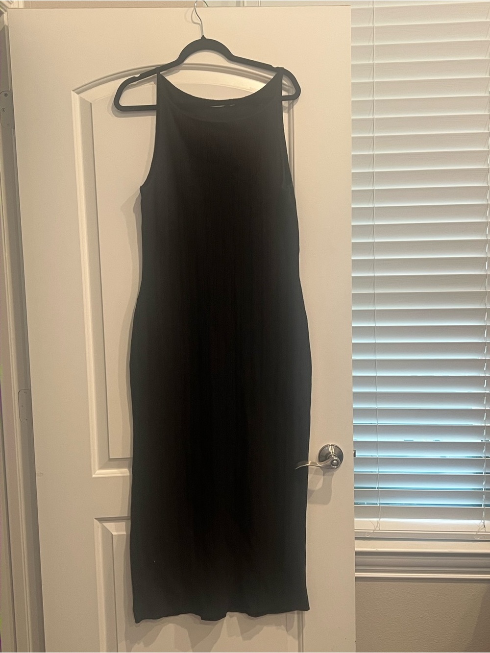 Abercrombie & Fitch Black Sleeveless Midi Tank Dress